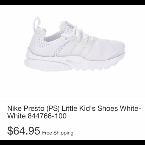 Nike Other - Nike Presto White 1 youth great used